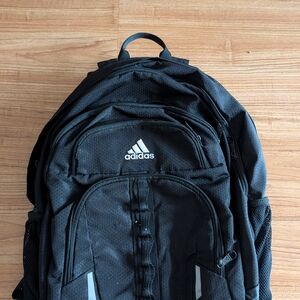 Adidas Black Backpack with White Logo